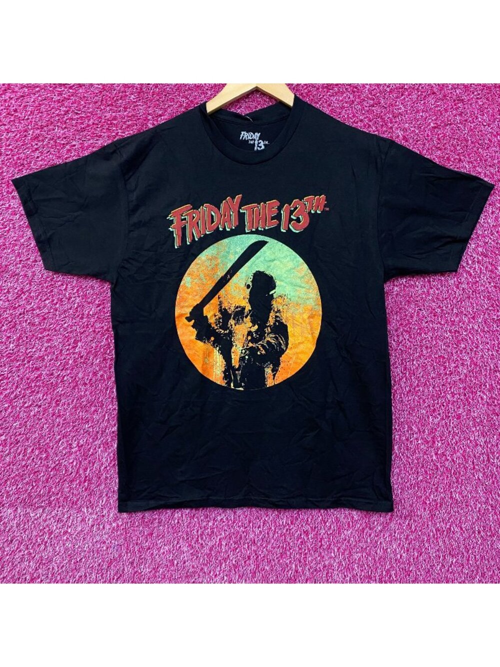 Gildan Friday The 13th Jason Voorhees Retro Game Graphic Design T-shirt Large